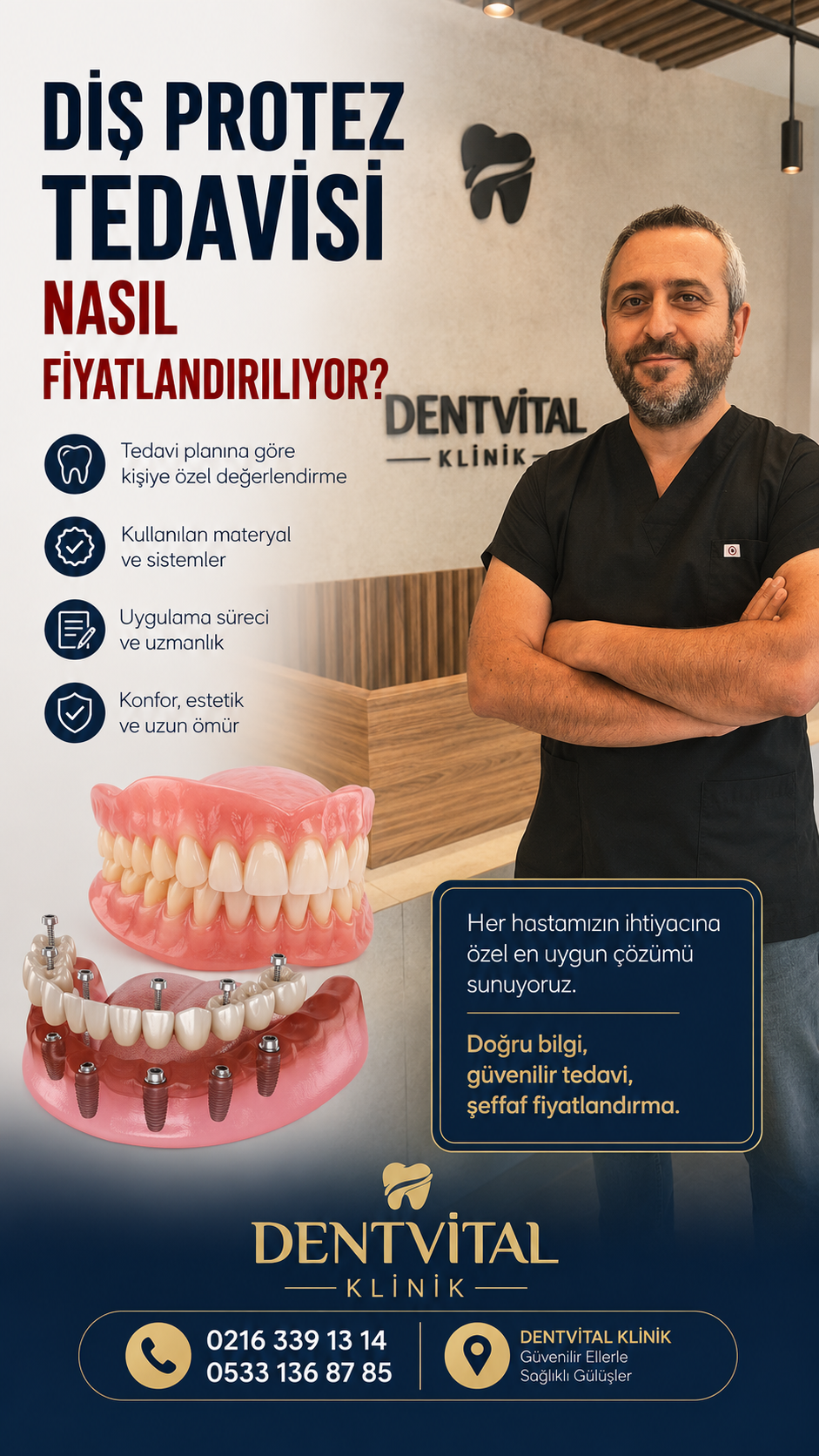 DentVital 30 Diş protezleri nasıl fiyatlandırılıyor? – Dt. Ömer Tolga Koyuncu yanıtladı
