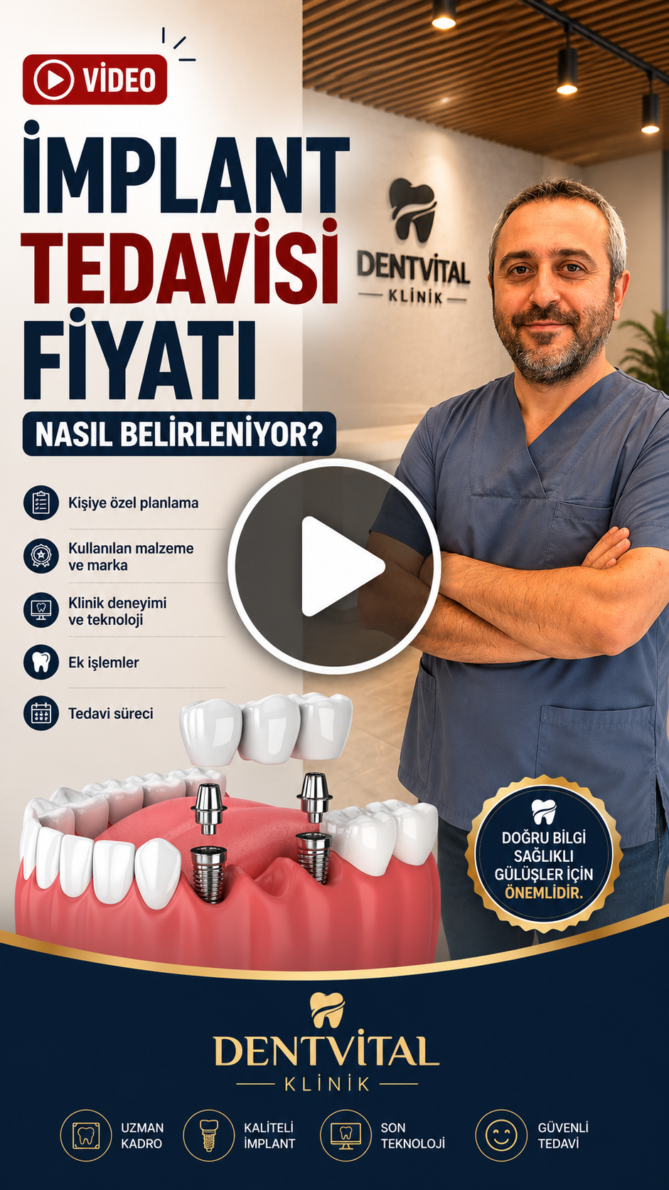 DentVital 29 İmplant tedavisi fiyatı nasıl belirleniyor? Diş Hekimi Ömer Tolga Koyuncu cevapladı