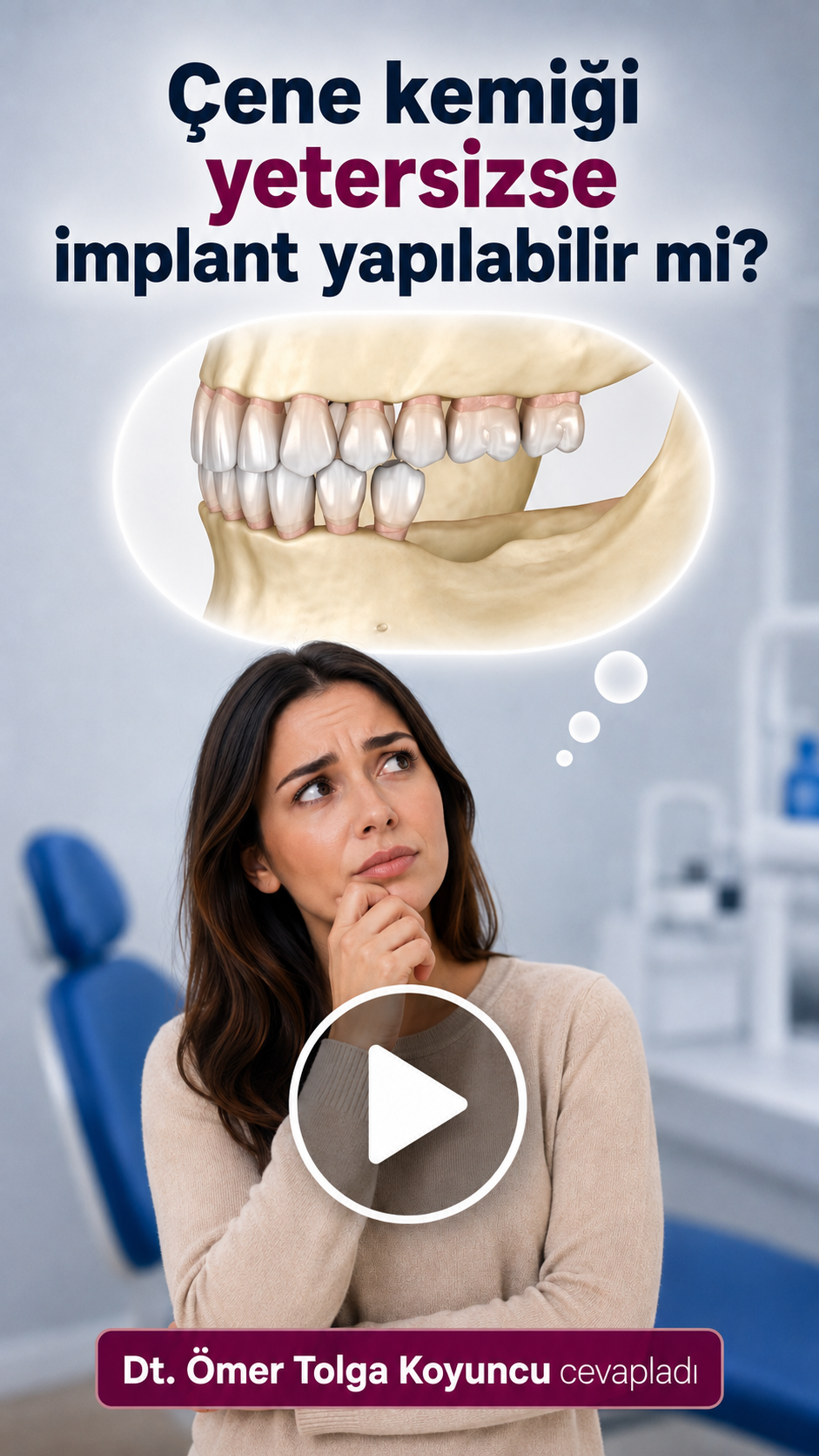 DentVital 25 Çene kemiği yeterli değilse implant yapılır mı? #implant #ömertolgakoyuncu