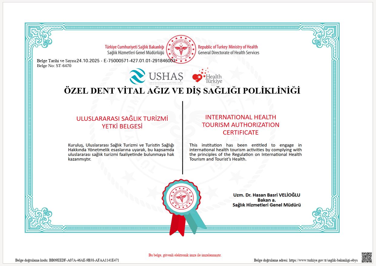 dentvital belgesi